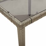 vidaXL Ensemble de bistro de jardin 9 Pièces coussins gris poly rotin
