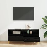 vidaXL Meuble TV Chêne noir 100 x 34 5 x 44 5 cm Bois d'ingénierie