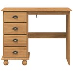 vidaXL Bureau 'ASKIM'avec tiroirs 95x40x75 cm en bois massif de pin