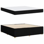 vidaXL Cadre de lit avec matelas avec matelas Noir 180 x 200 cm tissu
