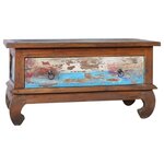 vidaXL Table basse 80x50x40 cm Bois de teck récupéré