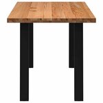 vidaXL Table à manger marron clair bois de chêne massif rectangulaire