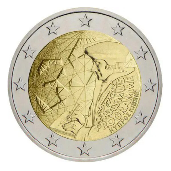 2 euros commémorative Chypre 2022 - Erasmus.