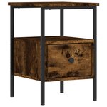vidaXL Tables de chevet 2 Pièces chêne fumé 34x36x50 cm bois ingénierie