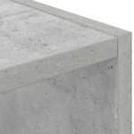 vidaXL Table de chevet avec tiroir Gris béton 30 5 x 27 x 59 5 cm