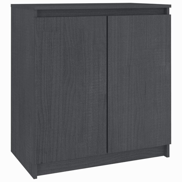 vidaXL Armoire latérale gris 60x36x65 cm bois de pin massif