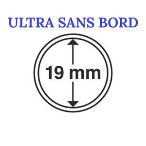 Capsules rondes sans bord ULTRA pour monnaies de collection. Diamètre intérieur - 19 mm