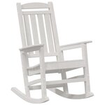 vidaXL Chaise Berçante de Jardin Blanc 70 x 92 x 108 cm HDPE