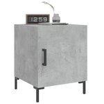 vidaXL Tables de chevet 2 Pièces gris béton 40x40x50 cm bois d’ingénierie