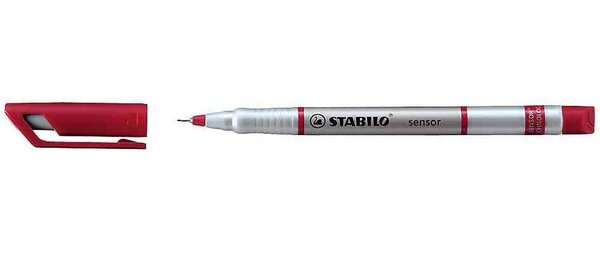 Stylo feutre Fineliner Sensor pointe fine rouge STABILO