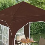 vidaXL Tente de fête pop-up 192 x 192 x 245 cm Marron