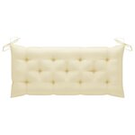 vidaXL Banc de jardin pliable avec coussin 118 cm Bambou