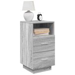 vidaXL Tables de chevet 2 Pièces avec 2 tiroirs sonoma gris 36x36x68 cm