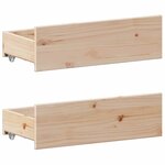 vidaXL Lit bibliothèque sans matelas 140x200 cm bois massif de pin