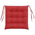 vidaXL Coussins de siège 4 Pièces Rouge 40 x 40 x 6 cm tissu