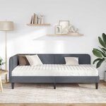 vidaXL Cadre de lit d'angle Gris foncé 100 x 200 cm Velours