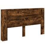 vidaXL Cabinet de Tête de Lit avec LED Chêne Fumé Bois d'ingénierie