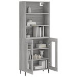 vidaXL Buffet haut Sonoma gris 69 5x34x180 cm Bois d'ingénierie