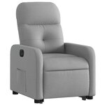 vidaXL Fauteuil inclinable électrique gris clair tissu
