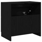 vidaXL Cabinet de salle de bain avec tiroir Chêne noir 59 x 37 x 59 cm