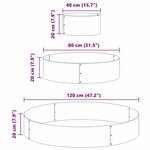 vidaXL Cache-pot de jardin Anthracite 120 x 120 x 20 cm Acier