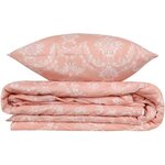 Parure de lit - housse de couette 220 x 240 + 2 taies d'oreiller 60 x 60 65 coton- Poudre