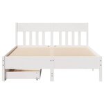 vidaXL Cadre de lit sans matelas blanc 160x200 cm bois de pin massif