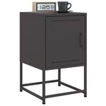 vidaXL Tables de chevet 2 Pièces noir 36x39x60 5 cm acier