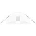 vidaXL Serre avec cadre en acier blanc 36 m² 6x6x2 85 m