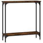 vidaXL Table console chêne fumé 75x22 5x75 cm bois d'ingénierie