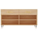 vidaXL Banc à chaussures chêne sonoma 102x35x55 cm bois d'ingénierie