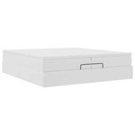 VidaXL Cadre de lit ottoman avec matelas blanc 200x200 cm similicuir