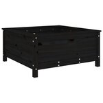 vidaXL Jardinière noir 82 5x82 5x39 cm bois massif de pin