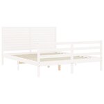 vidaXL Cadre de lit sans matelas blanc 160x200 cm bois massif