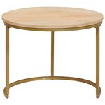 vidaXL Tables basses gigognes 3 Pièces Bois de mangue massif et acier