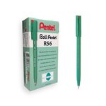 Stylo roller encre Ball R56 Pointe Fine Rouge x 12 PENTEL