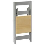 vidaXL Ensemble à manger papillon 5 Pièces Corona pliable gris bois pin