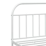 vidaXL Cadre de lit métal sans matelas et pied de lit blanc 200x200 cm