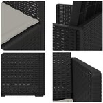 vidaXL Chaises de jardin salle à manger 2 Pièces Anthracite et Gris clair