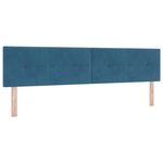 Lit à ressort vidaXL avec matelas et LED bleu foncé 200x200 cm en velours