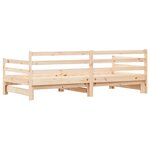 vidaXL Lit de jour et lit gigogne sans matelas 90x200 cm bois massif