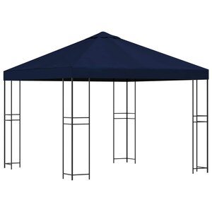 vidaXL Pavillon 3 x 3 m Bleu Polyester et Acier 190 gsm
