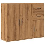 vidaXL Buffet Chêne artisanal 91 x 29 5 x 75 cm Bois d'ingénierie