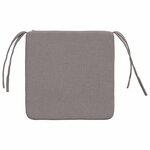 vidaXL Coussins de siège 4 Pièces Taupe 40 x 40 x 3 cm tissu
