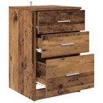 vidaXL Cabinet de chevet Bois ancien 40 x 40 x 63 cm Bois d'ingénierie