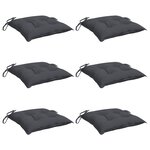 vidaXL Coussins de chaise lot de 6 anthracite 50x50x7 cm tissu oxford