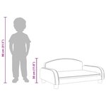 vidaXL Canapé pour enfants marron 70x45x30 cm similicuir