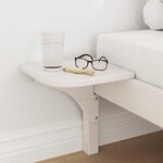 vidaXL Cadre de lit avec tables de chevet Blanc Blanc