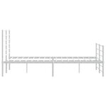 vidaXL Cadre de lit métal sans matelas et pied de lit blanc 120x200 cm