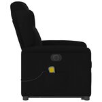 vidaXL Fauteuil inclinable de massage électrique Noir Tissu